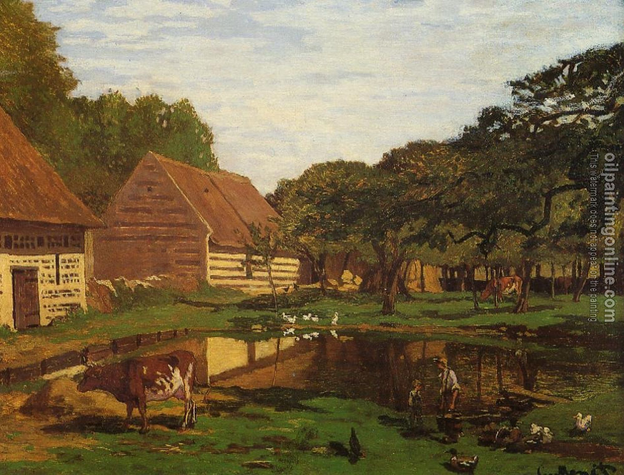 Monet, Claude Oscar - Farmyard in Normandy